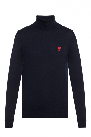 Logo-embroidered turtleneck sweater, zdjęcie 1 Logo-embroidered turtleneck sweater od Ami Alexandre Mattiussi